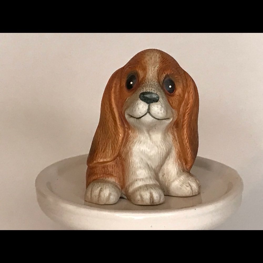 Homco Bassett Hound Figurine Vintage